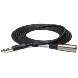 Hosa Balanced Interconnect Cable - 1/4" TRS to XLR3M - 10ft