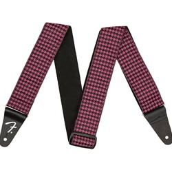 Fender Houndstooth Jacquard Guitar Strap - Pink